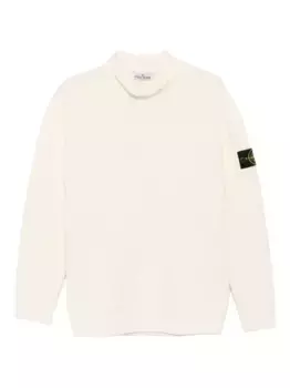 Свитер с нашивкой Compass Stone Island, белый