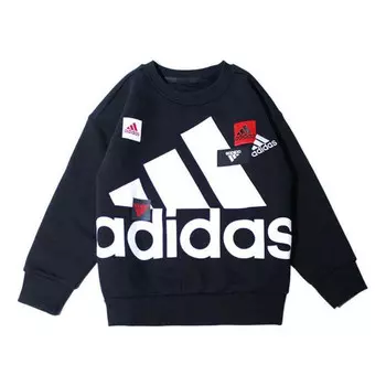 Свитер с несколькими логотипами Adidas, черный