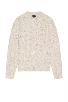 Свитер с объемной вязкой и стойкой Club Monaco, cream multi