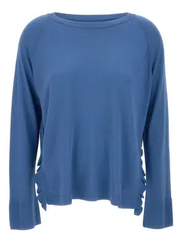 Свитер с оборками kaos, синий