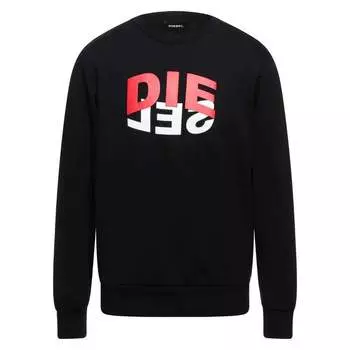 Свитер с обратным логотипом Diesel, черный