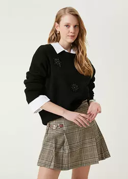 Свитер с отделкой черным камнем Beymen