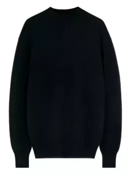 Свитер с отделкой в рубчик и ложным воротом LEMAIRE, черный