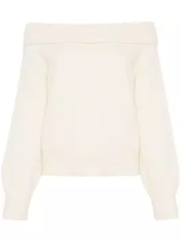 Свитер с открытыми плечами Alysi, белый