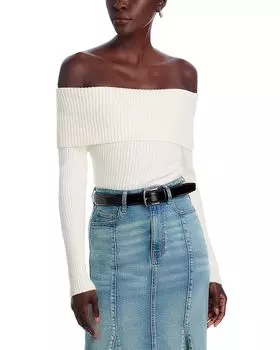 Свитер с открытыми плечами BLANKNYC, белый