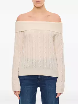 Свитер с открытыми плечами из коллекции Ralph Lauren Ralph Lauren Collection, нейтральный