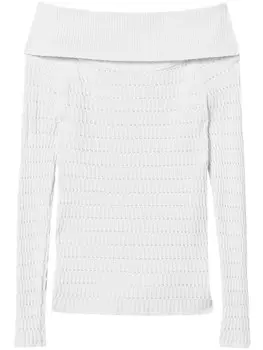 Свитер с открытыми плечами TWINSET, белый