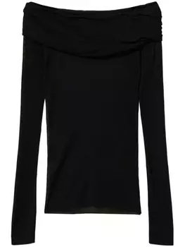 Свитер с открытыми плечами TWINSET, черный