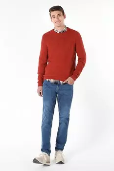 Свитер с овальным вырезом Colin'S, красный