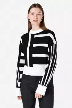 Свитер с овальным вырезом Colin'S, черный