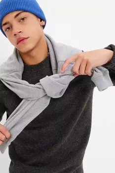 Свитер с овальным вырезом Gap, серый