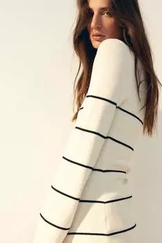 Свитер с овальным вырезом H&M, бежевый