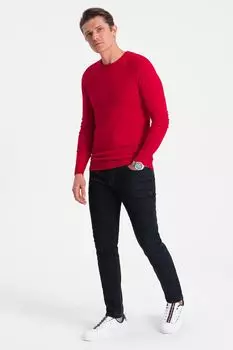 Свитер с овальным вырезом Ombre, красный