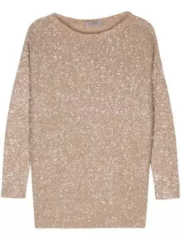 Свитер с пайетками D.Exterior, нейтральный цвет