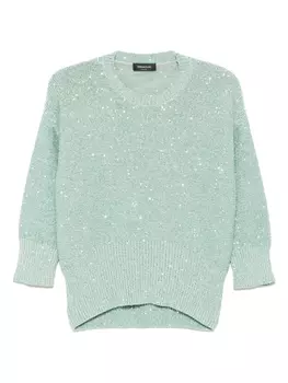 Свитер с пайетками Fabiana Filippi, зеленый