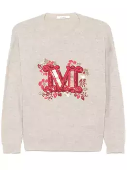 Свитер с пайетками MAX MARA, нейтральный