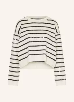 Свитер с пайетками MRS & HUGS, белый/черный