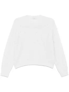 Свитер с пайетками Peserico, белый