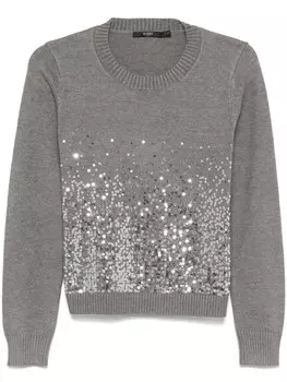 Свитер с пайетками Seventy, серый