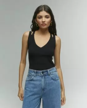 Свитер с перекрестными бретелями Tintoretto, черный