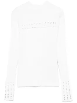 Свитер с плетеной отделкой LIU JO, белый