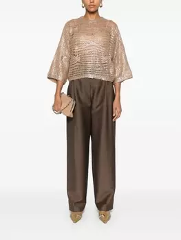 Свитер с покрытием Peserico, коричневый