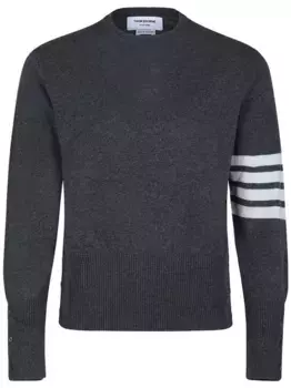 Свитер с полосками 4-Bar THOM BROWNE, серый