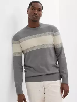 Свитер с полосками Gap, серый