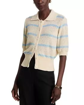 Свитер с полосками вишнёвого цвета и высоким воротником Cherry Stripe Vero Moda, желтый
