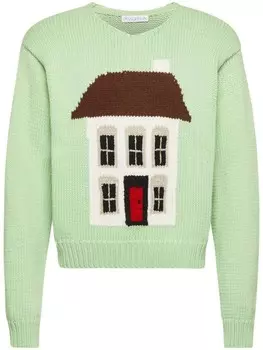 Свитер с принтом House JW Anderson, зеленый