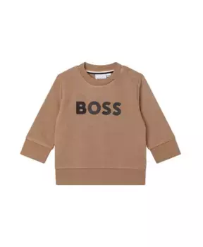 Свитер с принтом Hugo Boss, бежевый