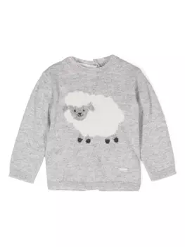 Свитер с принтом Patachou, серый