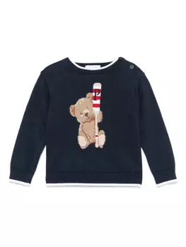 Свитер с принтом Patachou, синий