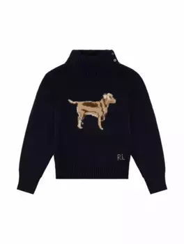 Свитер с принтом Ralph Lauren, тёмно-синий