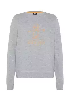 Свитер с принтом спереди POLO SYLT, цвет Neutral Gray Melange