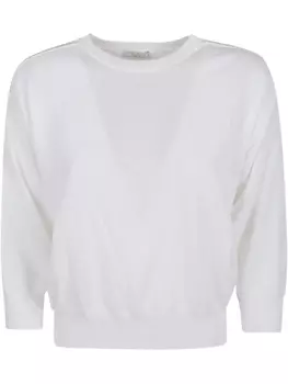 Свитер с приспущенными плечами Peserico, белый