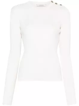 Свитер с пуговицами на плечах Dorothee Schumacher, белый