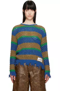Свитер с разноцветными потертыми полосками Andersson Bell