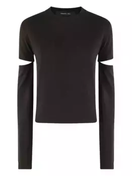 Свитер с разрезными рукавами Federica Tosi, коричневый