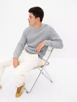 Свитер с ребристым узором Gap, серый