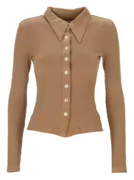 Свитер с ребристым воротником Citizens of Humanity, коричневый