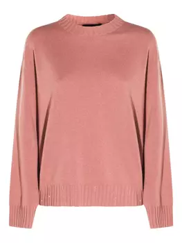 Свитер с ребристым воротом Fabiana Filippi, розовый