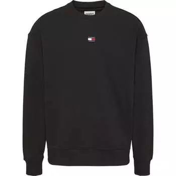 Свитер с релакс-значком для экипажа Tommy Jeans, черный