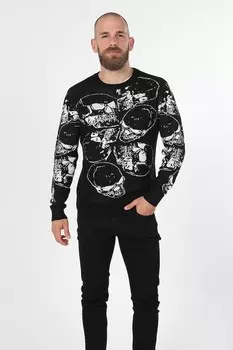 Свитер с рисунком черепа Colin'S, белый