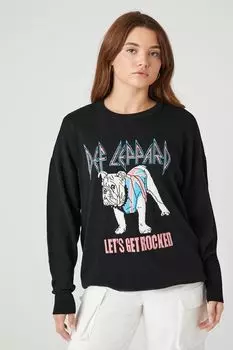 Свитер с рисунком Def Leppard Forever 21, черный