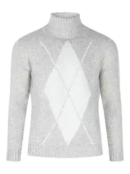 Свитер с ромбовидным узором Eleventy, серый