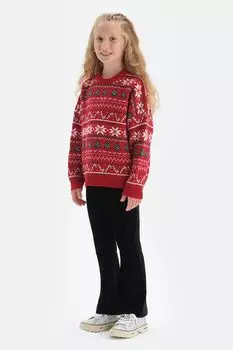 Свитер с рождественским узором Dagi, красный