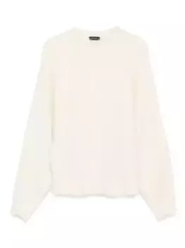 Свитер с рукавами-фонариками Mugler, белый