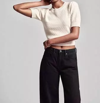 Свитер с рукавами-фонариками в кремовом цвете FRAME