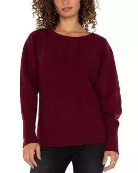 Свитер с рукавами «летучая мышь» Liverpool Los Angeles с круглым вырезом, красный